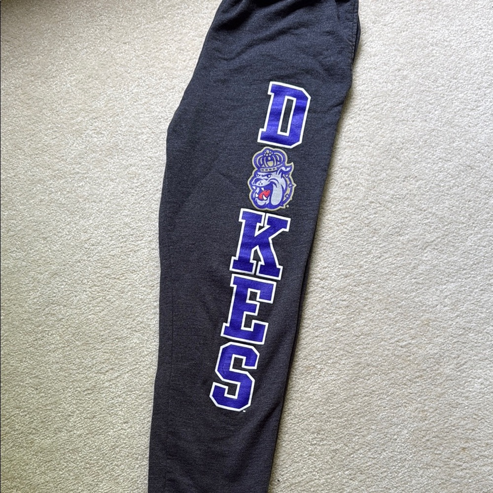 JMU Champion Black and Purple Sweatpants Varsity Style